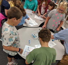 Lower Elementary Students Coding with Ozobots