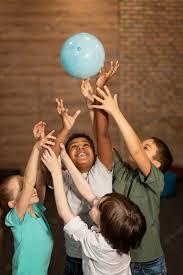 kids playing with a ball