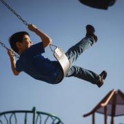 Boy on a swing